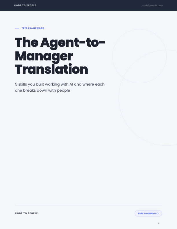 The Agent-to-Manager Translation — cover